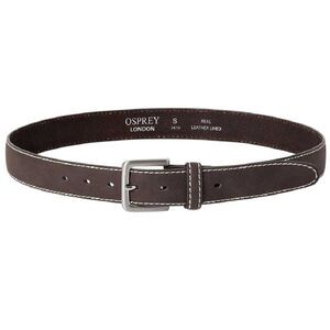 London Dickens Leather Belt / Chocolate